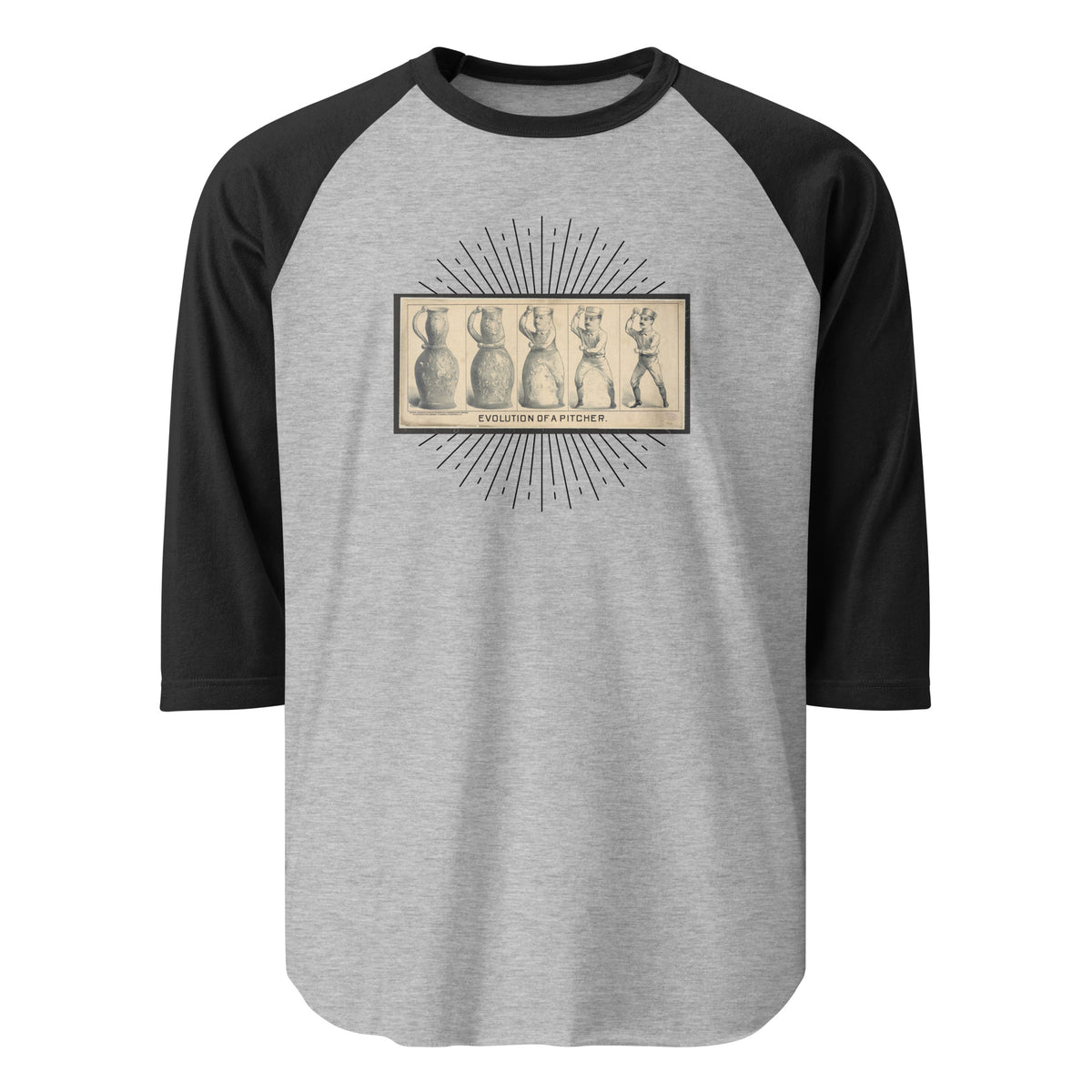 Tultex 245 unisex 3/4 sleeve raglan shirt