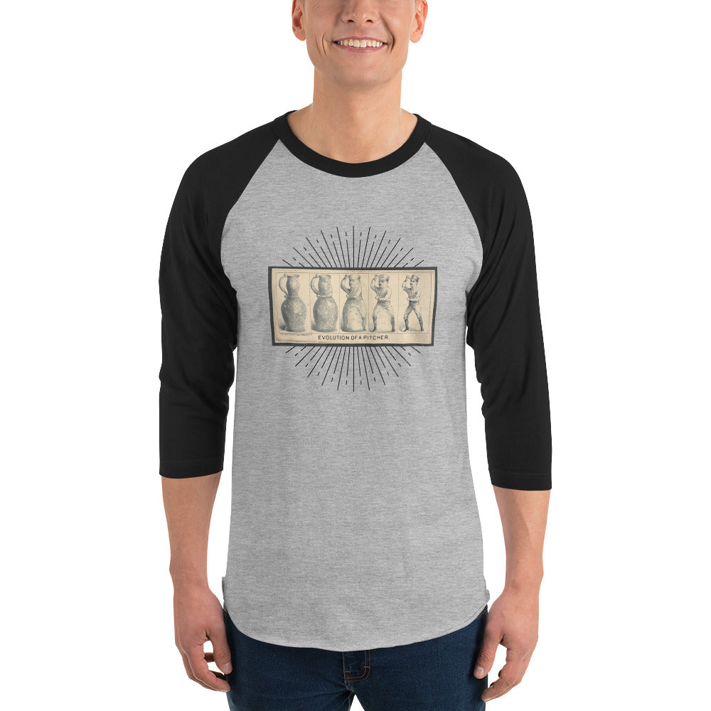 Tultex 245 unisex 3/4 sleeve raglan shirt