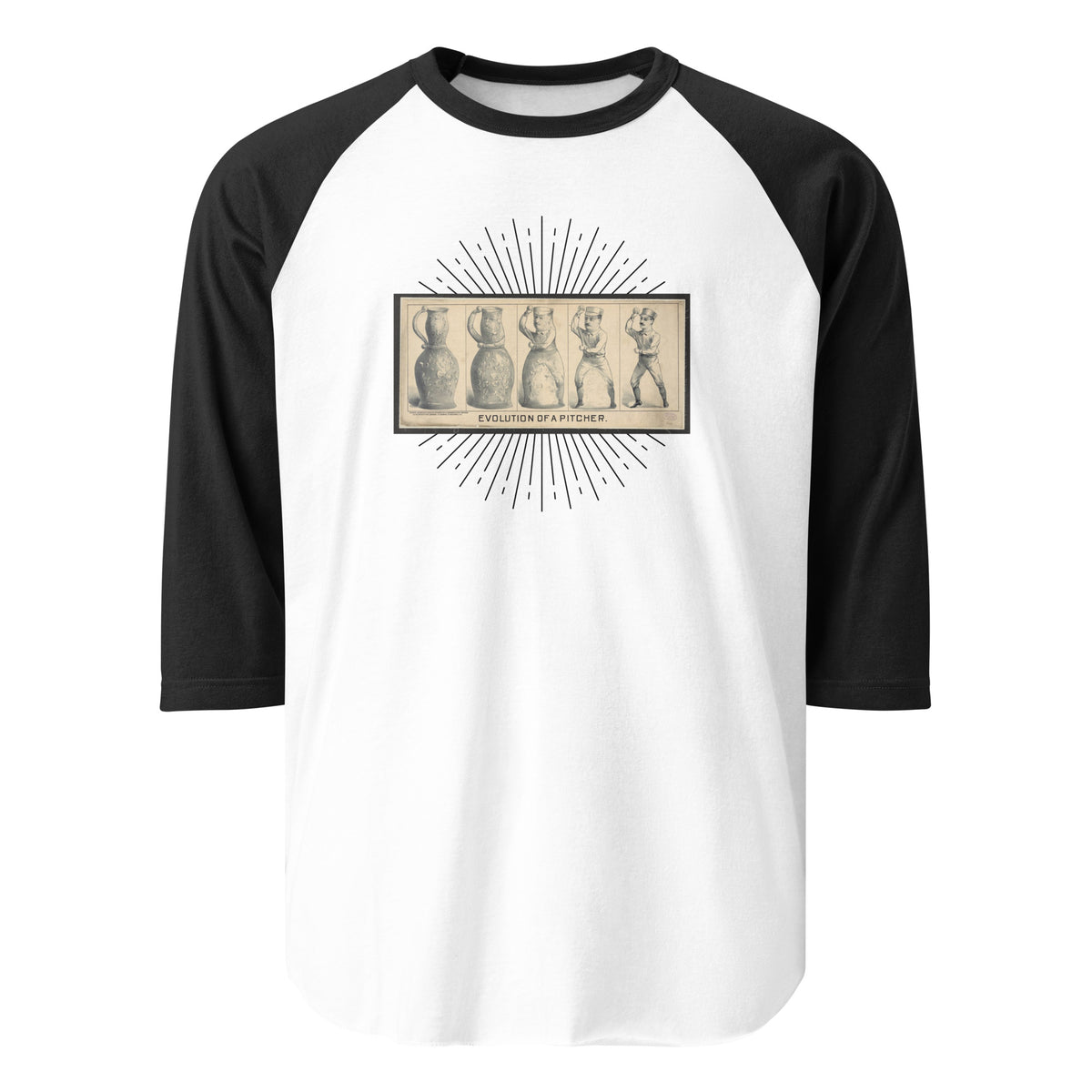 Tultex 245 unisex 3/4 sleeve raglan shirt