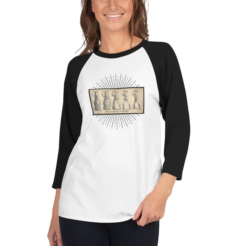 Tultex 245 unisex 3/4 sleeve raglan shirt