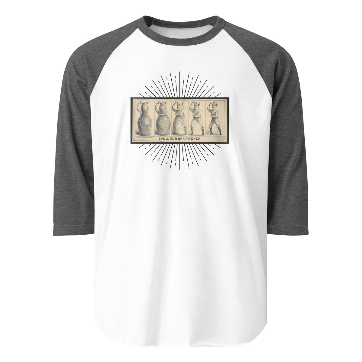 Tultex 245 unisex 3/4 sleeve raglan shirt
