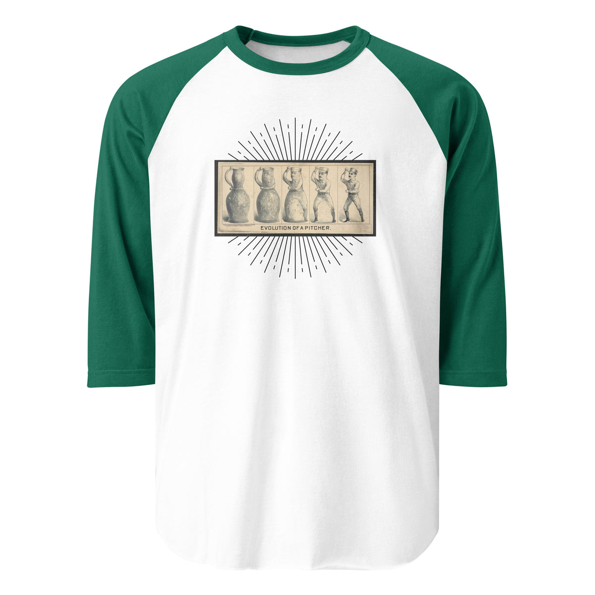 Tultex 245 unisex 3/4 sleeve raglan shirt