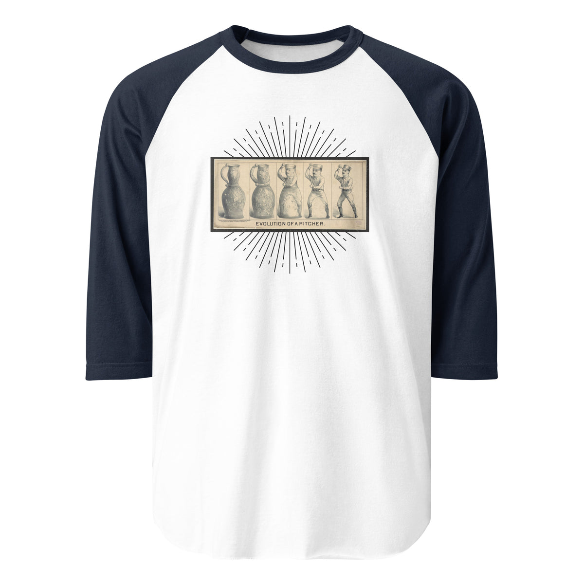 Tultex 245 unisex 3/4 sleeve raglan shirt
